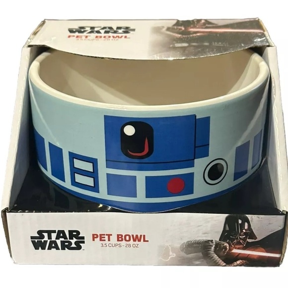 NEW Star Wars R2-D2 Dog Bowl 6” Ceramic 3D DISNEY Food/Water Pet Bowl 3.5 Cups - Picture 1 of 3